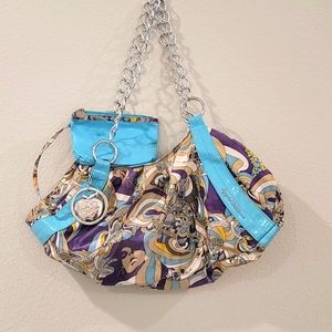 Apple Bottom Purple and Blue Shoulder Bag